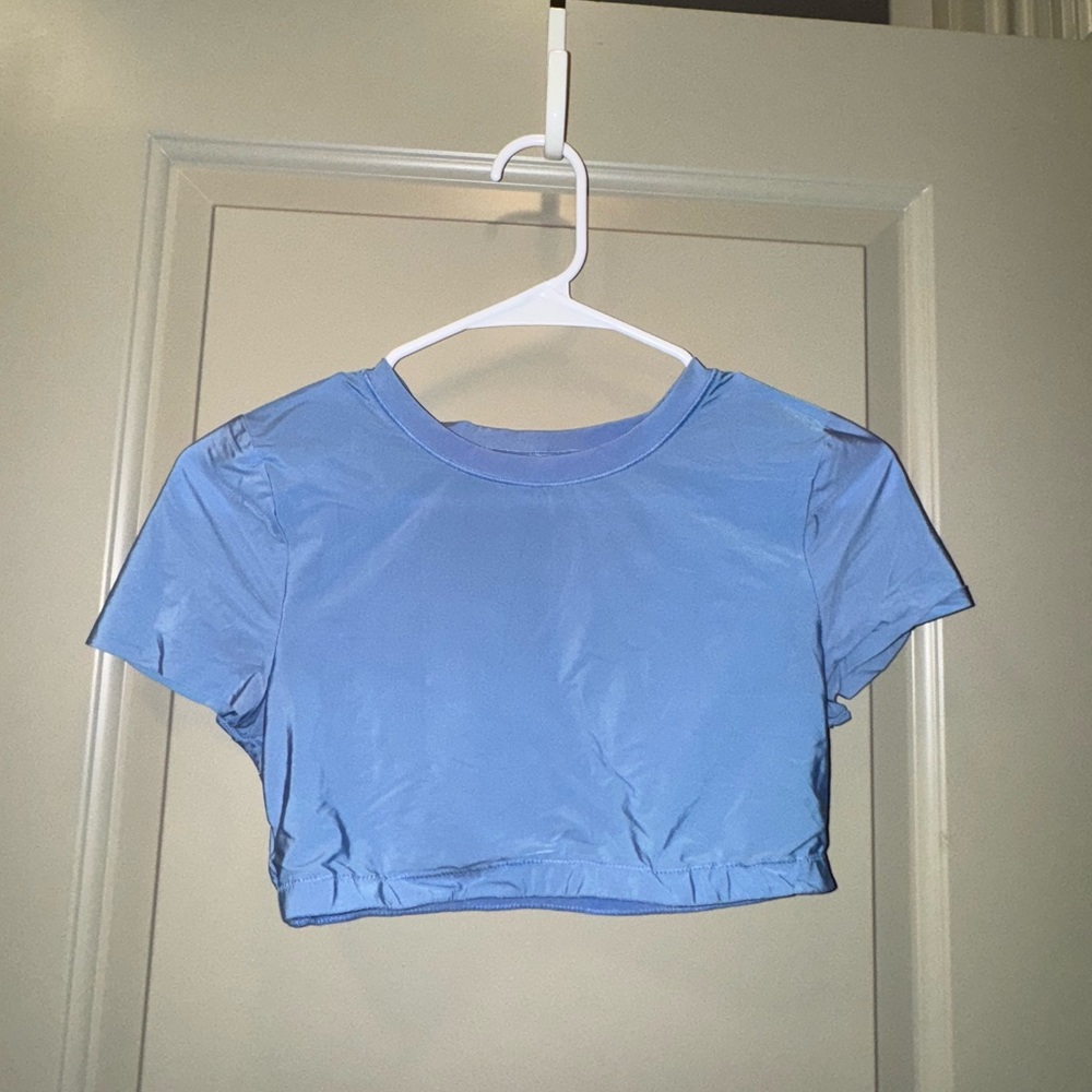 Aerie Blue Stretchy crop top